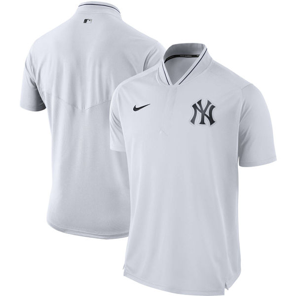 Men's New York Yankees White Authentic Collection Elite Performance Polo